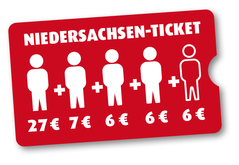 Niedersachsen-Ticket 4 Personen