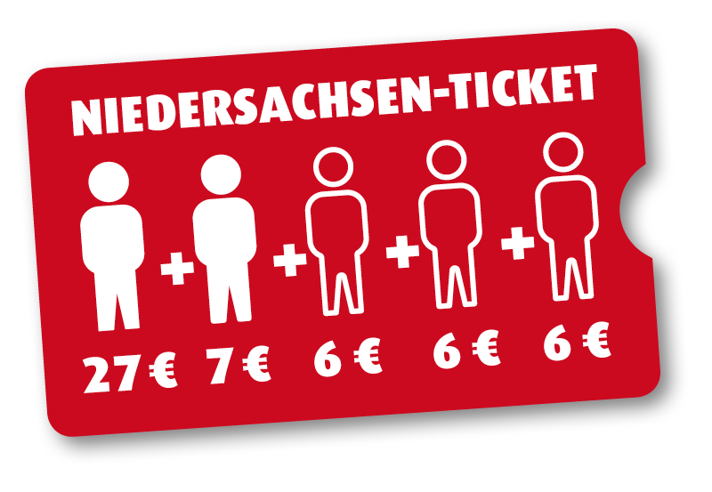 Niedersachsen-Ticket 2 Personen