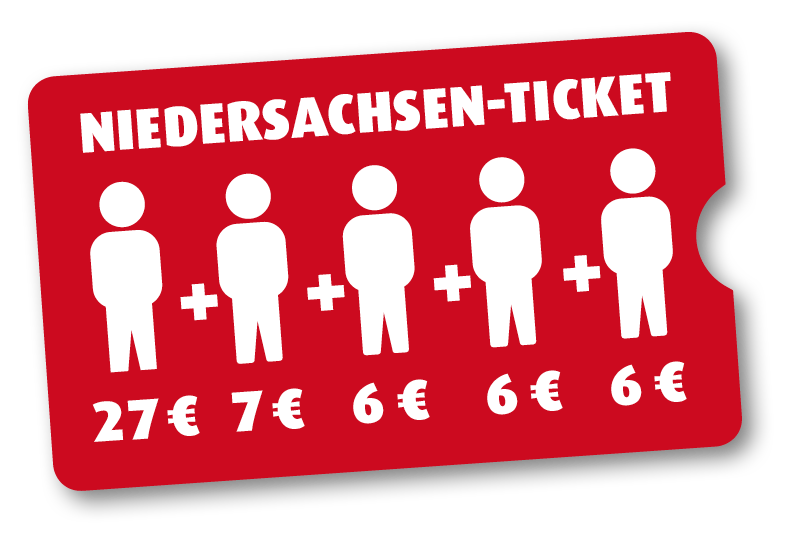 Niedersachsen-Ticket 5 Personen